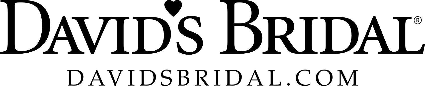 The logo for david 's bridal is black and white.