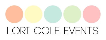 Lori cole events logo with circles in different colors