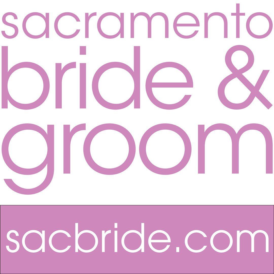 A logo for sacramento bride and groom