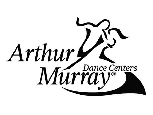 A black and white logo for arthur murray dance centers