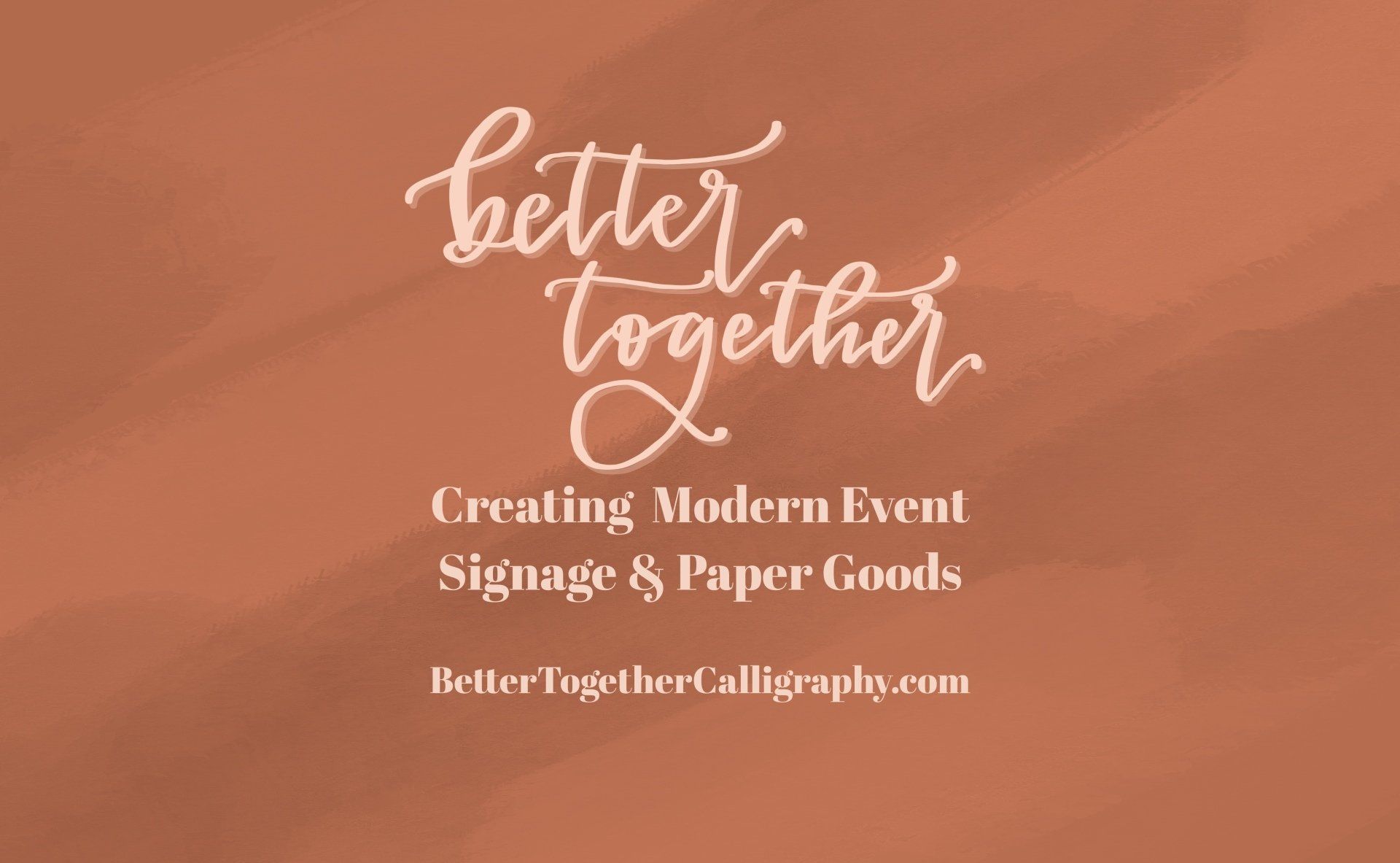 The logo for better together is on a brown background.