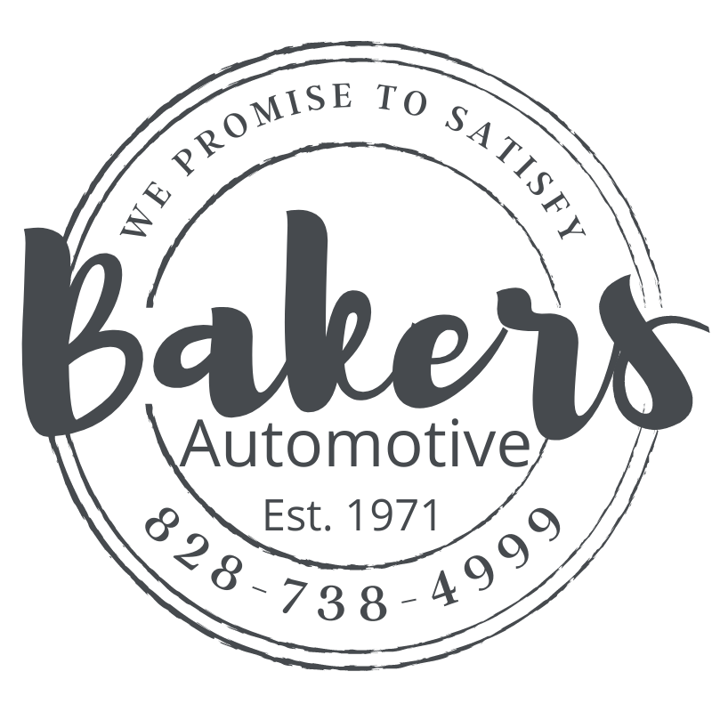 Logo for Baker's Automotive, a business established in 1971. It promises to satisfy customers.