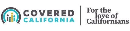Covered California logo with teal icon and text, plus slogan “For the Love of Californians”