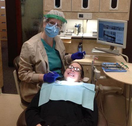 Dentist and Patient Looking at a Digital Dental X-Ray — Minnetonka, MN — Cendar Hill Dental Center