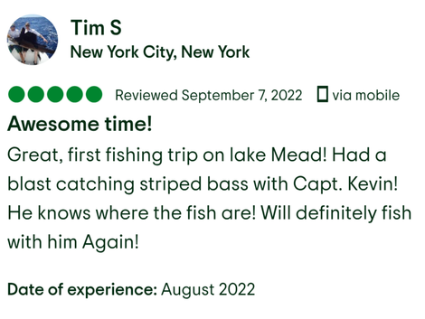 fishing charter guides lake mohave