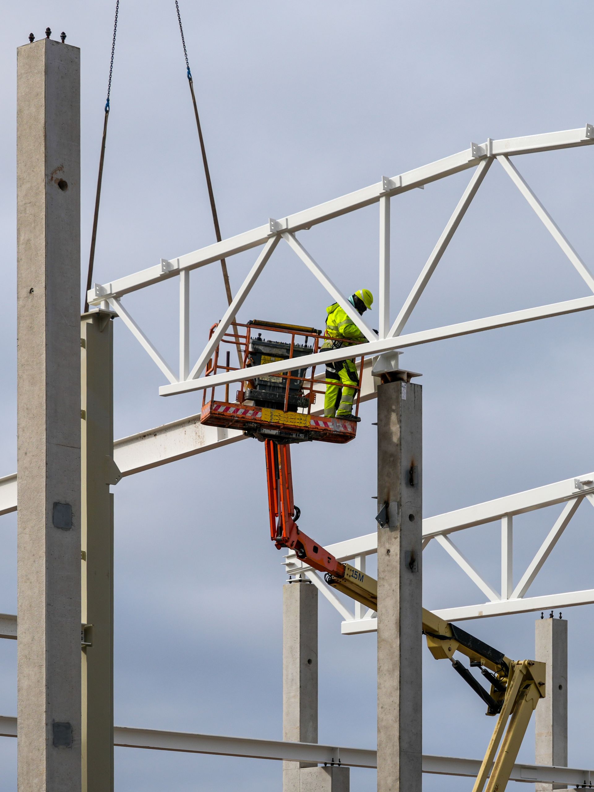 Construction Worker on a Cherry Picker — Kings Cranes in Gregory River, QLD