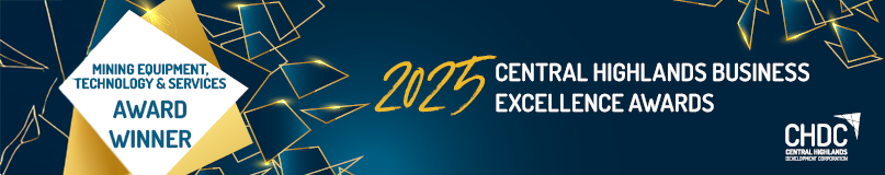 Award winner banner for Central Highlands Business Excellence Awards 2023  — Dynamic Crane Hire In Emerald, QLD