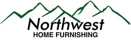 Northwest Home Furnishings Logo for Northwest Home Furnishing featuring green mountain silhouettes above black text.