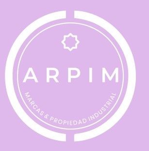 Logotipo morado de ARPIM con emblema circular y texto “Marcas & Propiedad Industrial”