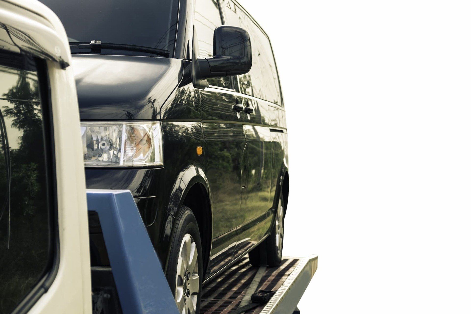 Tow Truck Carrying a Van — Bobtow Tilt Tray Service in Humpty Doo, NT