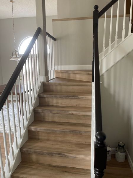 Ceric Hardwood Floors — hardwood floor project showing staircase transition