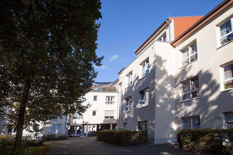 Altenheim, Seniorentreff am Buschkämpen in Oberhausen-Osterfeld, hintere Ansicht