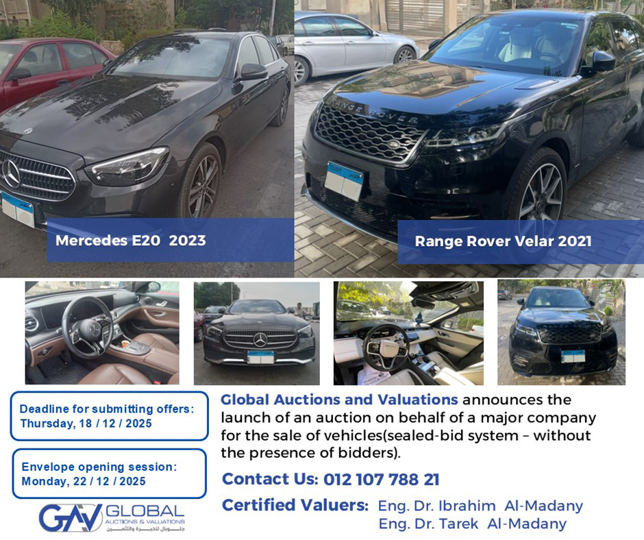 Auction Announcement: Sale of Two Vehicles via Sealed Bids – Mercedes & Range Rover