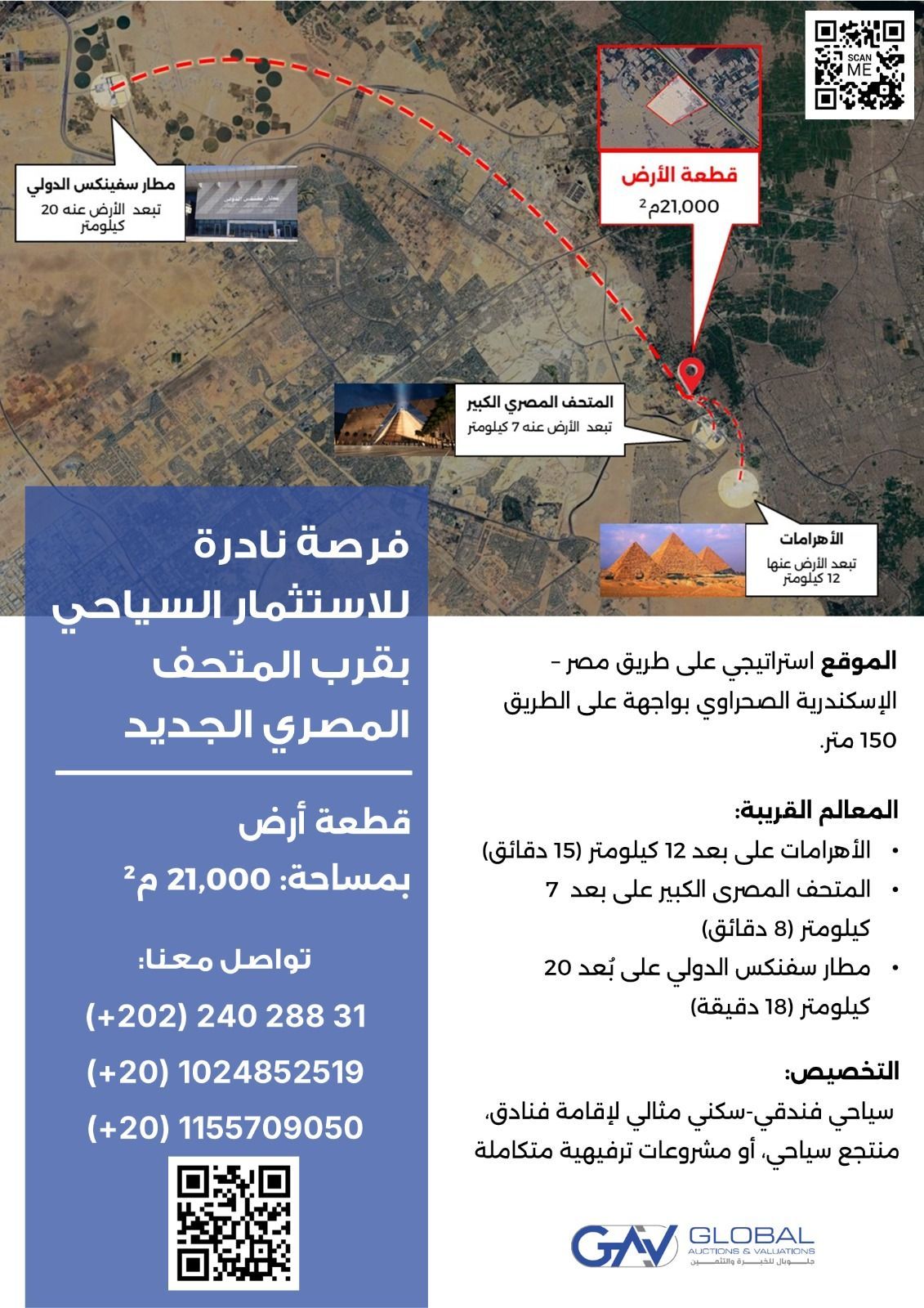Rare Opportunity for Tourism Investment near the Grand Egyptian Museum