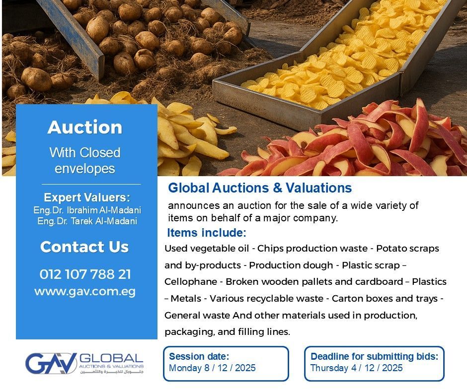 Global Auctions & valuations announces an auction sale of a wide variety of items on behalf of a major company.