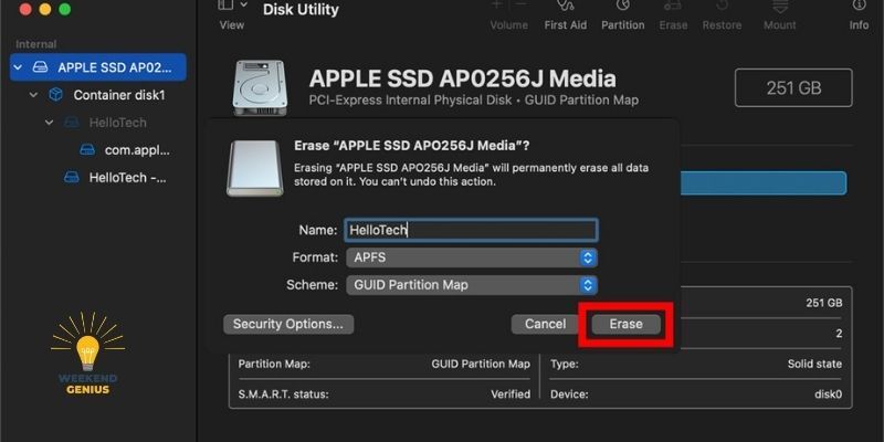 Select file Erase Select file Erase