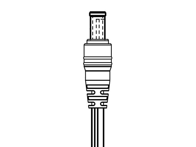 Straight DC Barrel Plug with Inner Pin