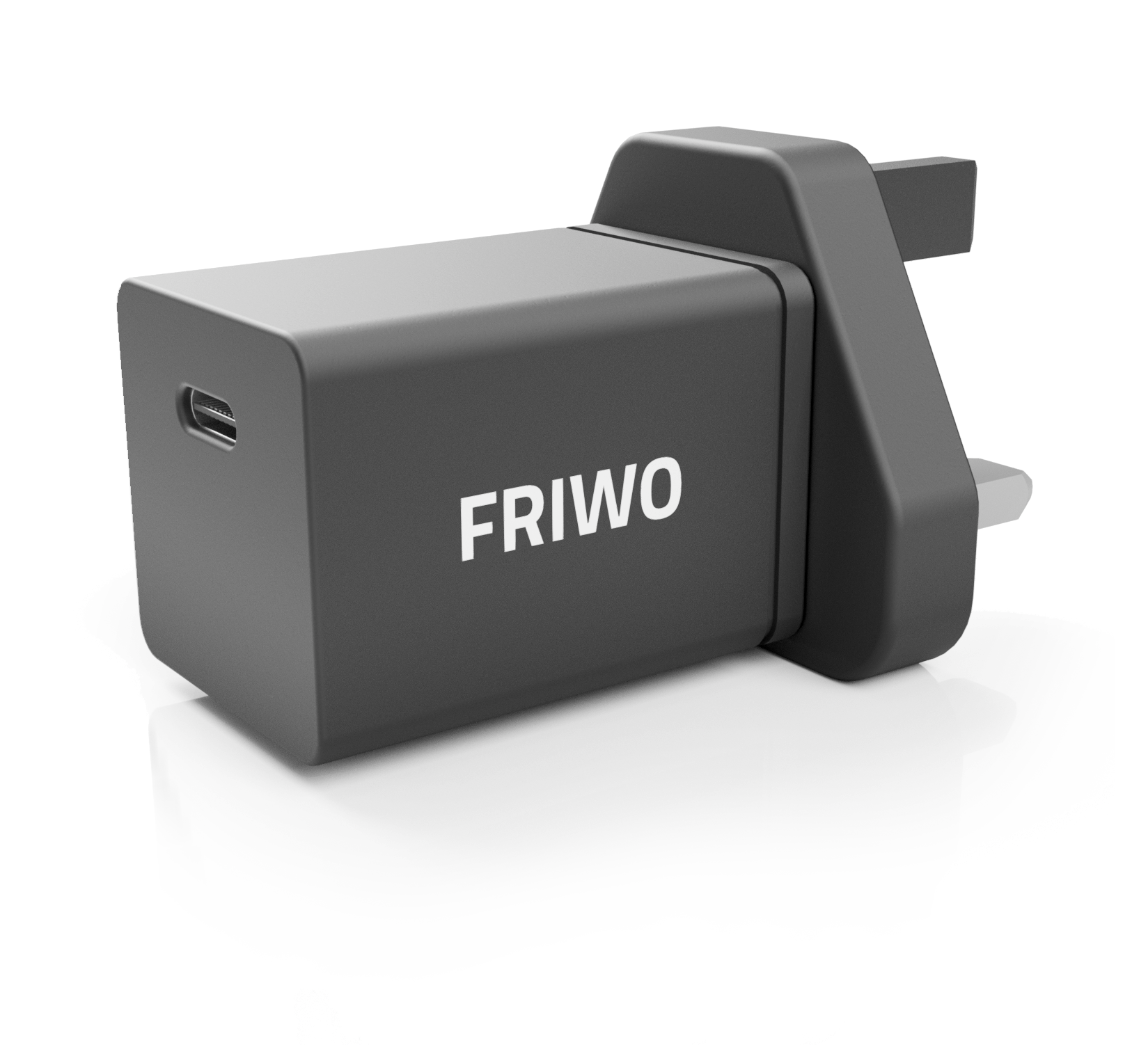 A black power supply with a plug attached to it