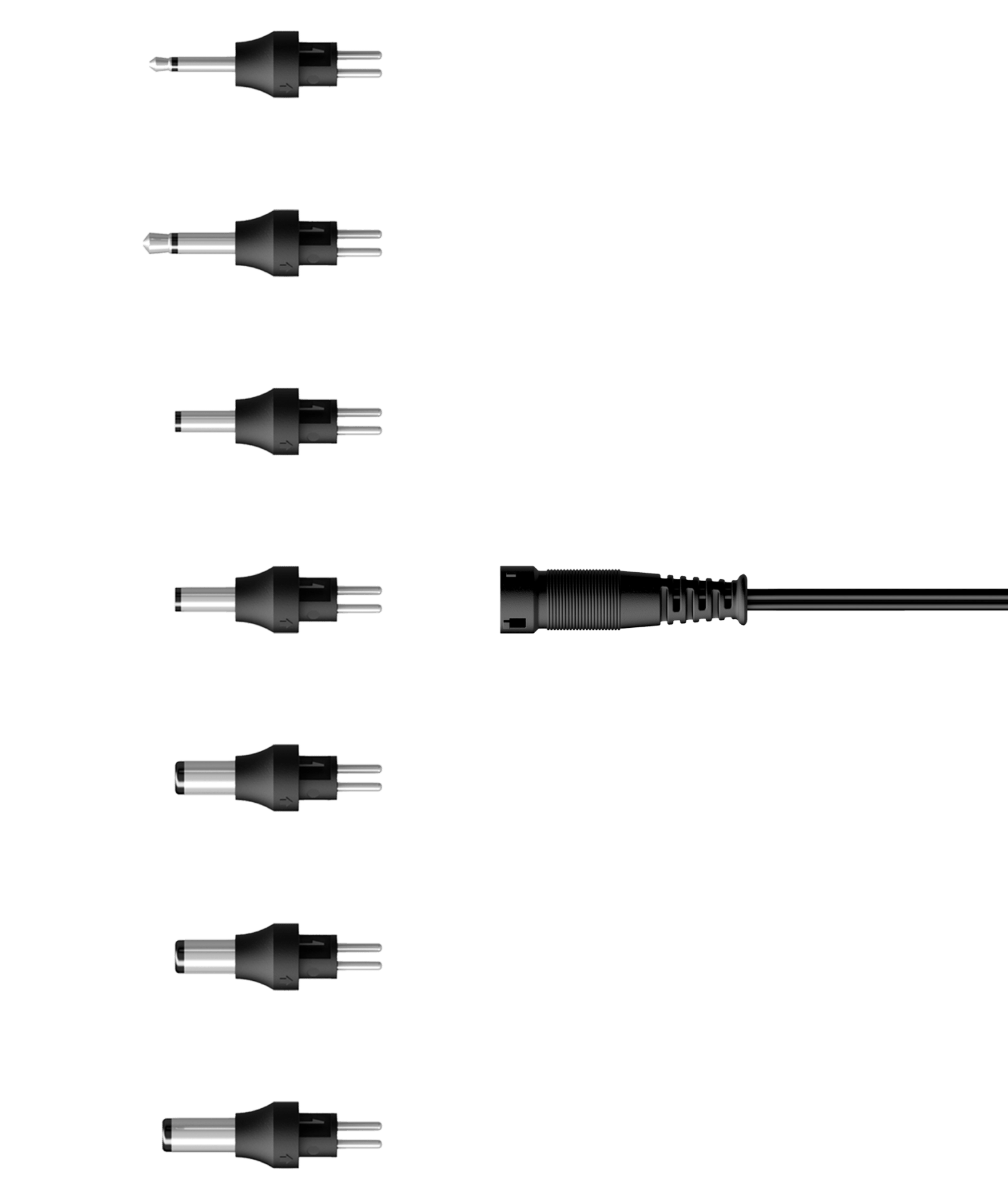 There are many different types of connectors on the cable.
