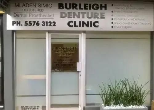 A Dental Office With a Sign That Says Burleigh Denture Clinic — Burleigh Heads Denture Clinic Gold Coast in Burleigh Heads, QLD A Dental Office With a Sign — Burleigh Heads Denture Clinic Gold Coast in Burleigh Heads, QLD