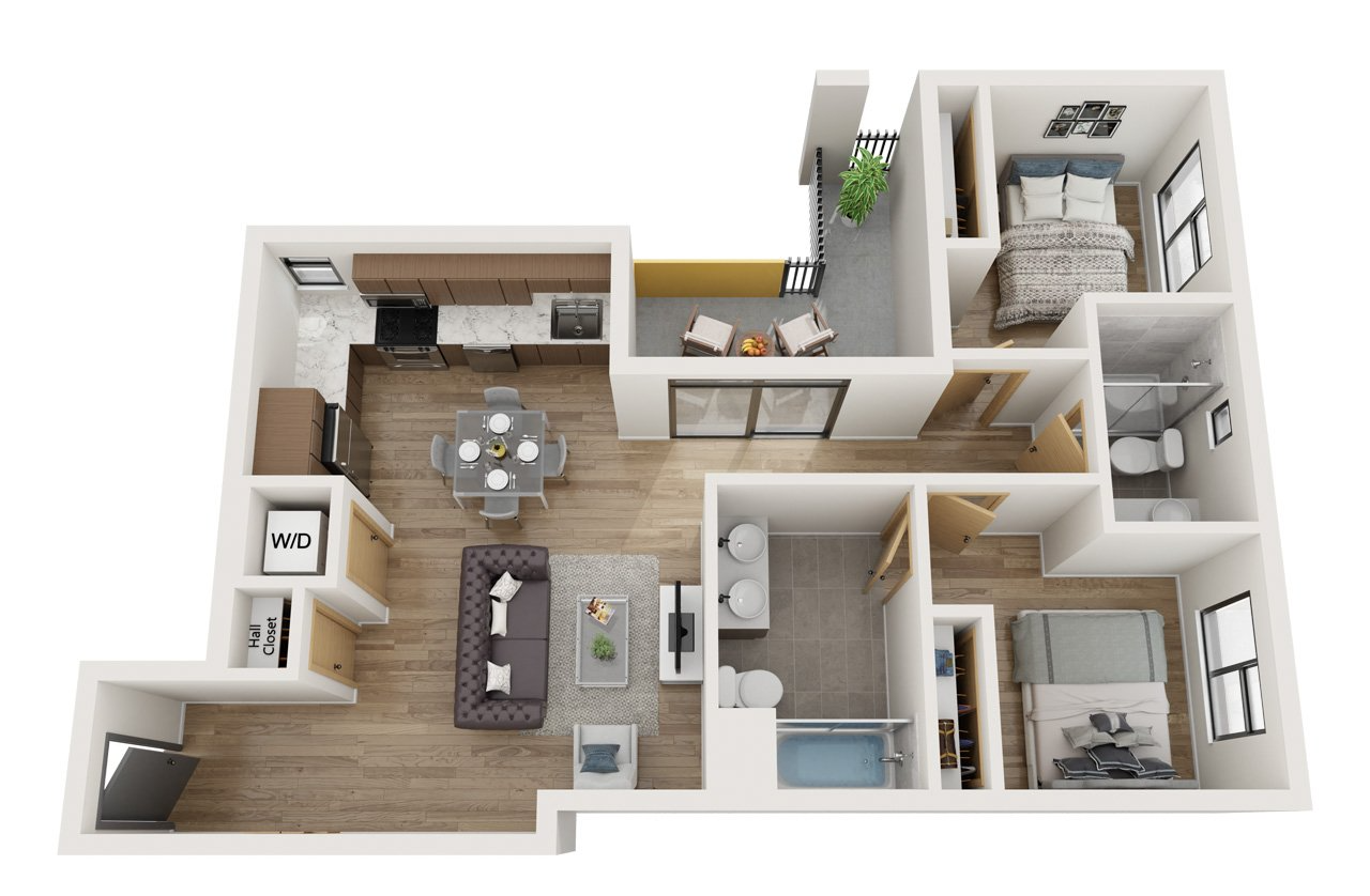 2+2 Floor Plan