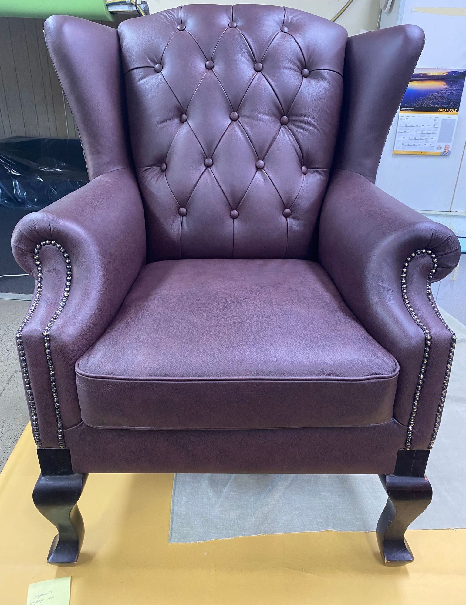 Purple Upholstered Chair — Aztak Upholstery In Manunda, QLD