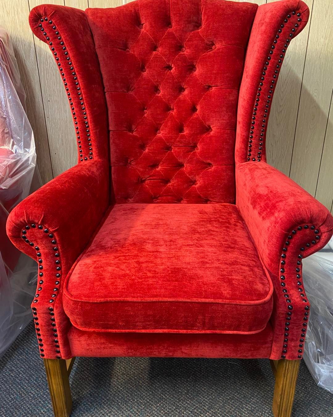 Red Chair — Aztak Upholstery In Manunda, QLD