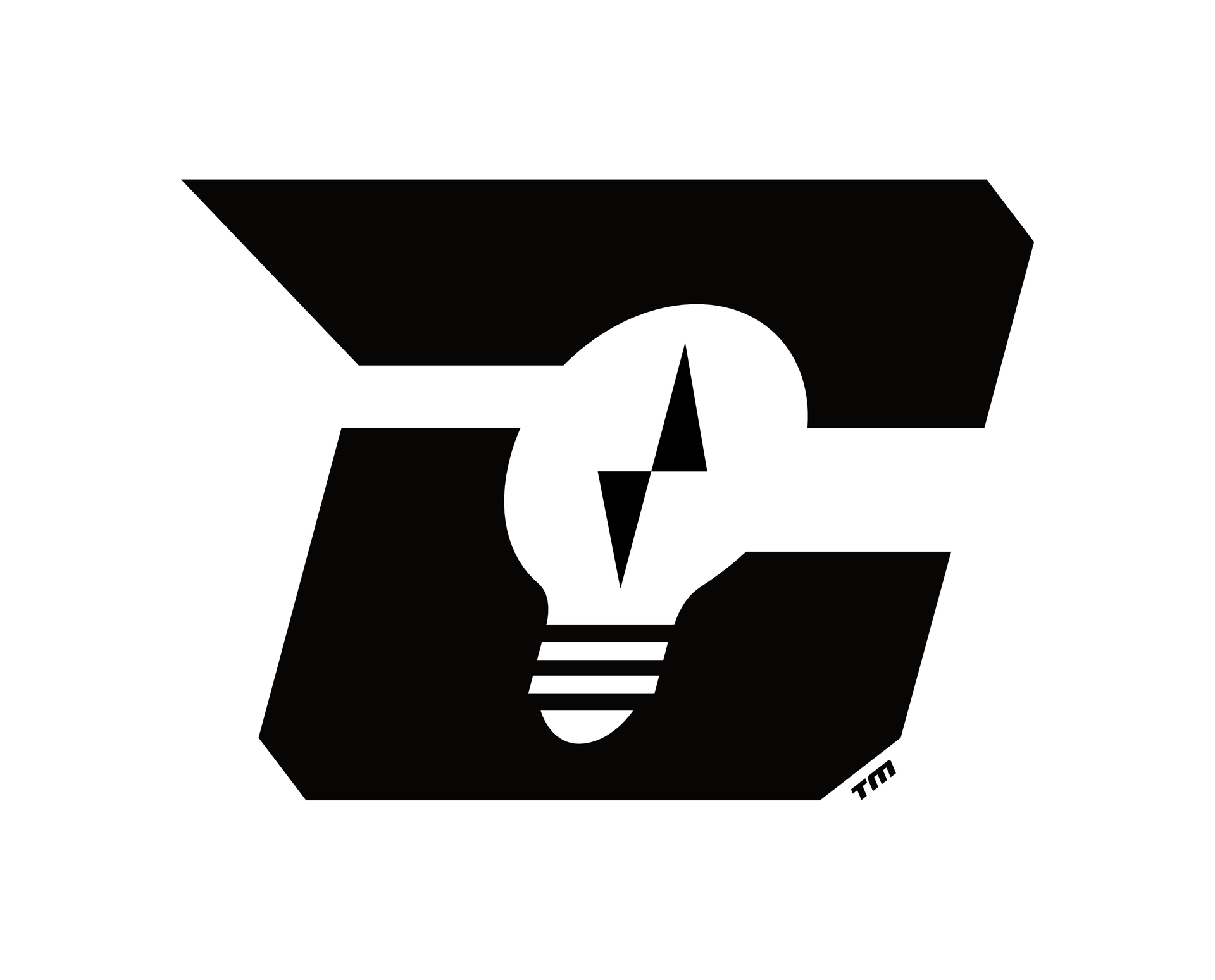 Black stylized “C” logo with a lightbulb and star cutout in the center