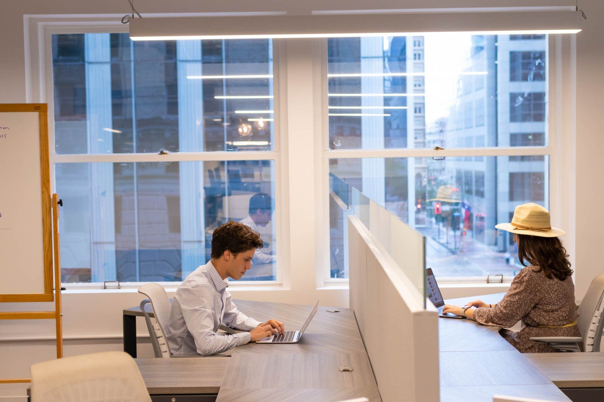 freelancers working in a coworking space