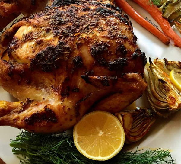 Photo of prepared Spring Herb Roasted Chicken Recipe.