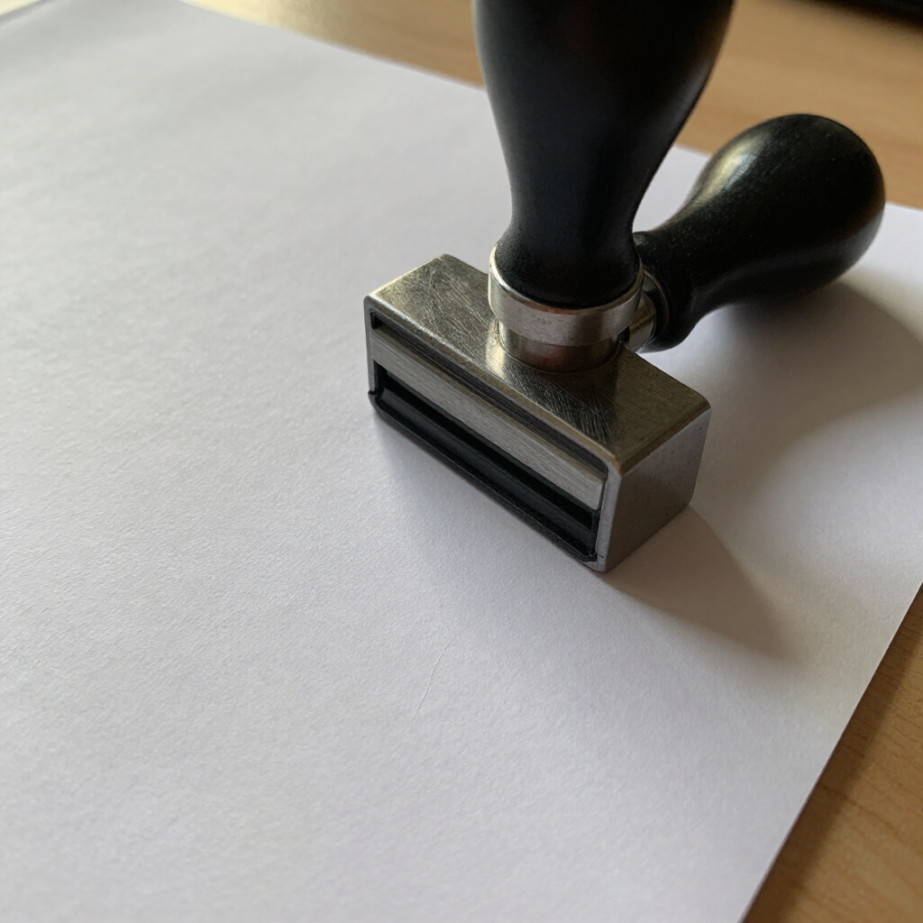 Sello notarial en acta para constancia de hechos