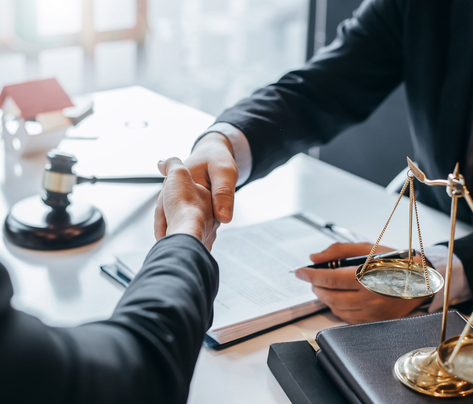 Lawyer Client Agreement Handshake
