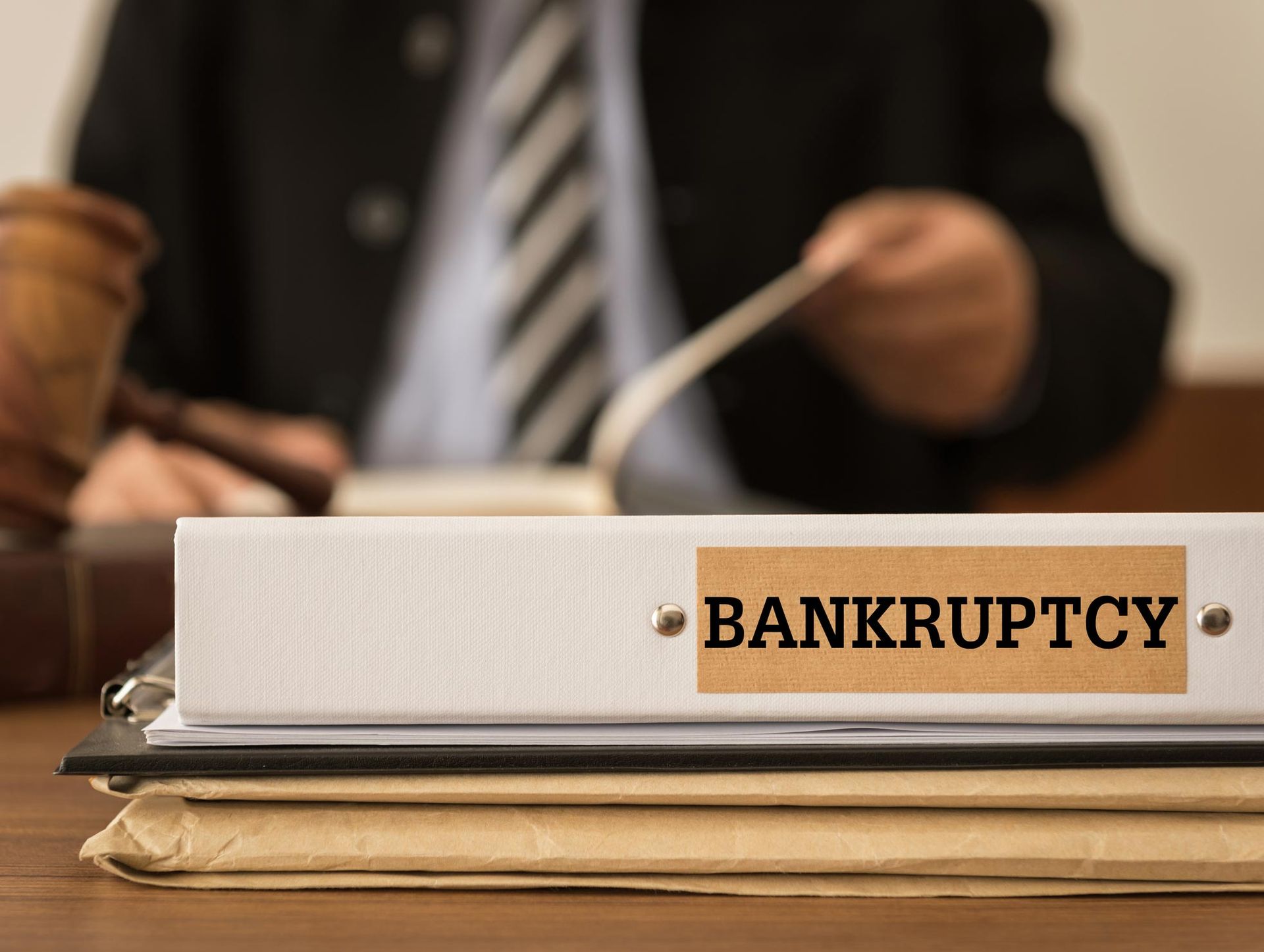 Legal Professional Handling Bankruptcy Paperwork