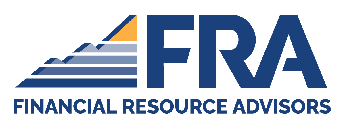 The logo for the financial resource advisors is blue and orange.