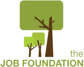 A logo for the job foundation with two trees