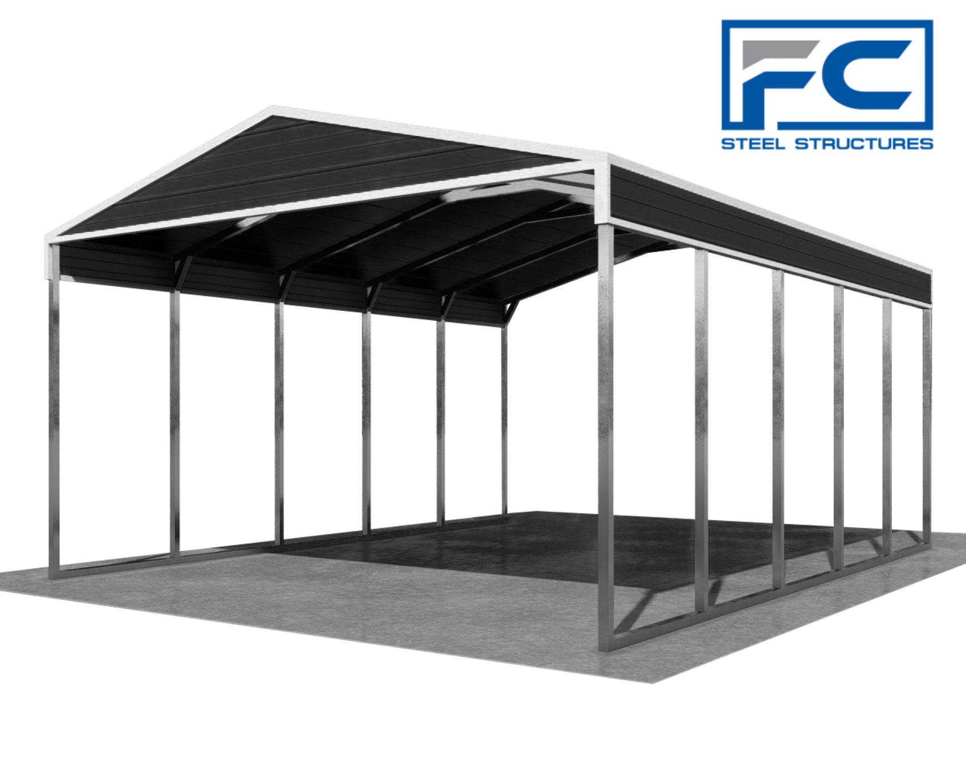 Durable vehicle shelter: our reliable metal carport.
