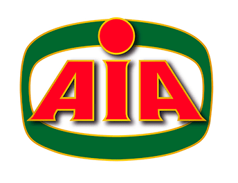 Logo AIA: lettere rosse su sfondo bianco all'interno di un ovale verde con un cerchio rosso sopra.