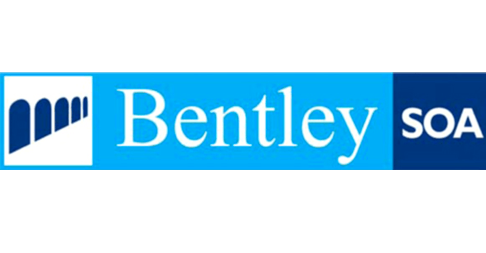 Logo Bentley SOA in blu e bianco con icona stilizzata di un ponte.