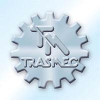 Logo TRAMEC a forma di ingranaggio color argento con lettere stilizzate su sfondo bianco.