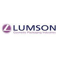 Logo viola di Lumson con la scritta 