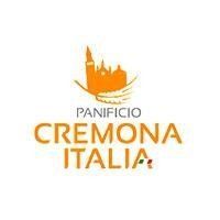 Logo per Panificio Cremona Italia con grafica arancione da forno e testo su sfondo bianco.