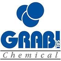 Logo di GRAP Chemical con icona circolare blu e testo blu su sfondo bianco.