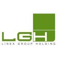 Logo LGH in verde e grigio con la scritta 