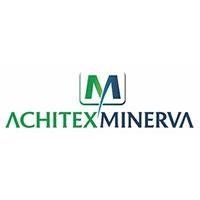 Logo ACHITEX MINERVA in verde e blu su sfondo bianco.