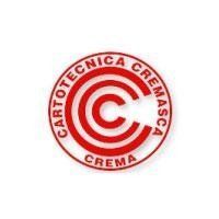 Logo circolare rosso di Cartotecnica Cremasca con una 