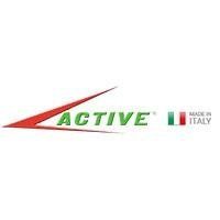 Logo ACTIVE con swoosh rosso e bandiera italiana, scritta “Made in Italy”