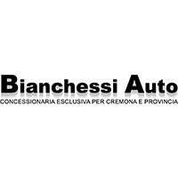 Logo Bianchi Auto in testo nero con piccolo slogan italiano su sfondo bianco