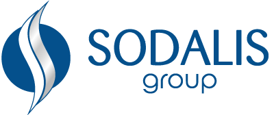 Logo del Gruppo Sodalis con emblema stilizzato blu e testo blu su sfondo bianco.