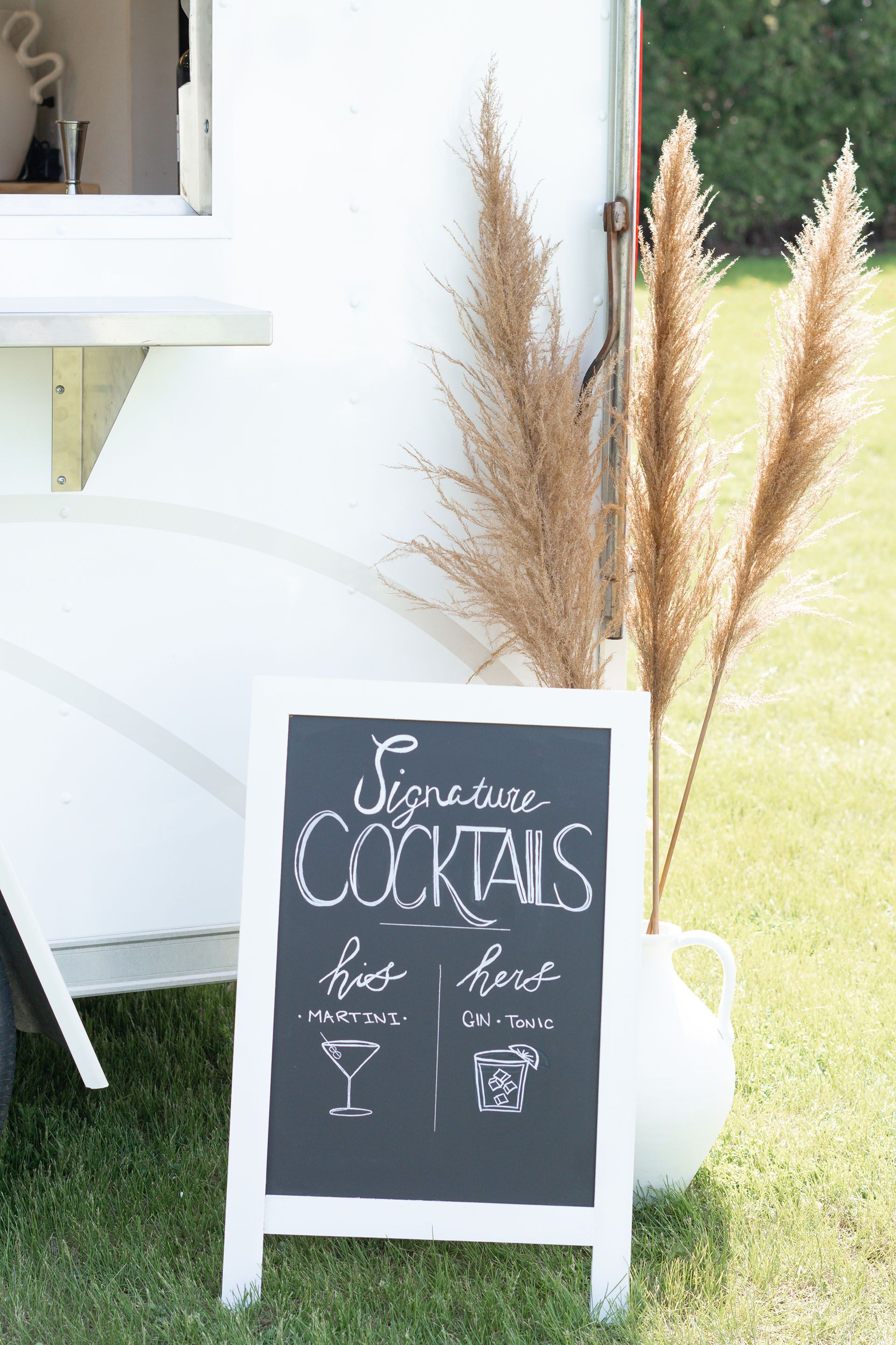 Signature Cocktails written on a chalkboard