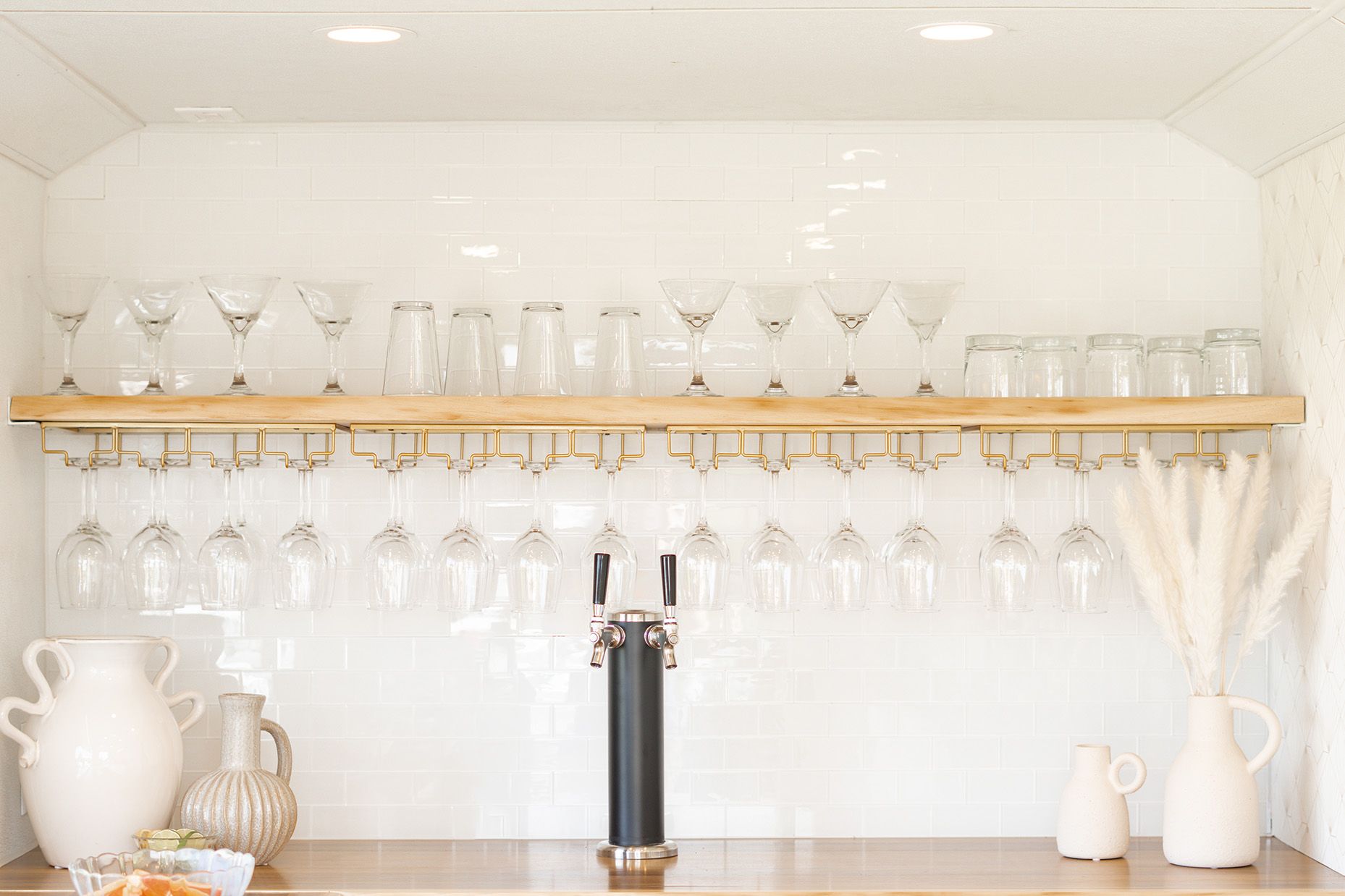 Two tap draft beer system in The Cocktail Cart